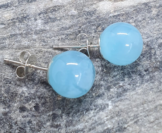 Boucles d'oreille SUZIE puce bleu