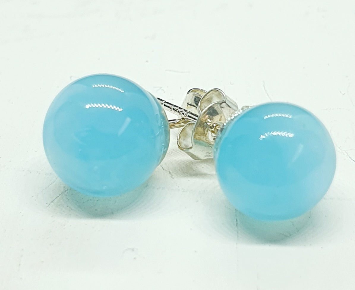 Boucles d'oreille SUZIE puce bleu