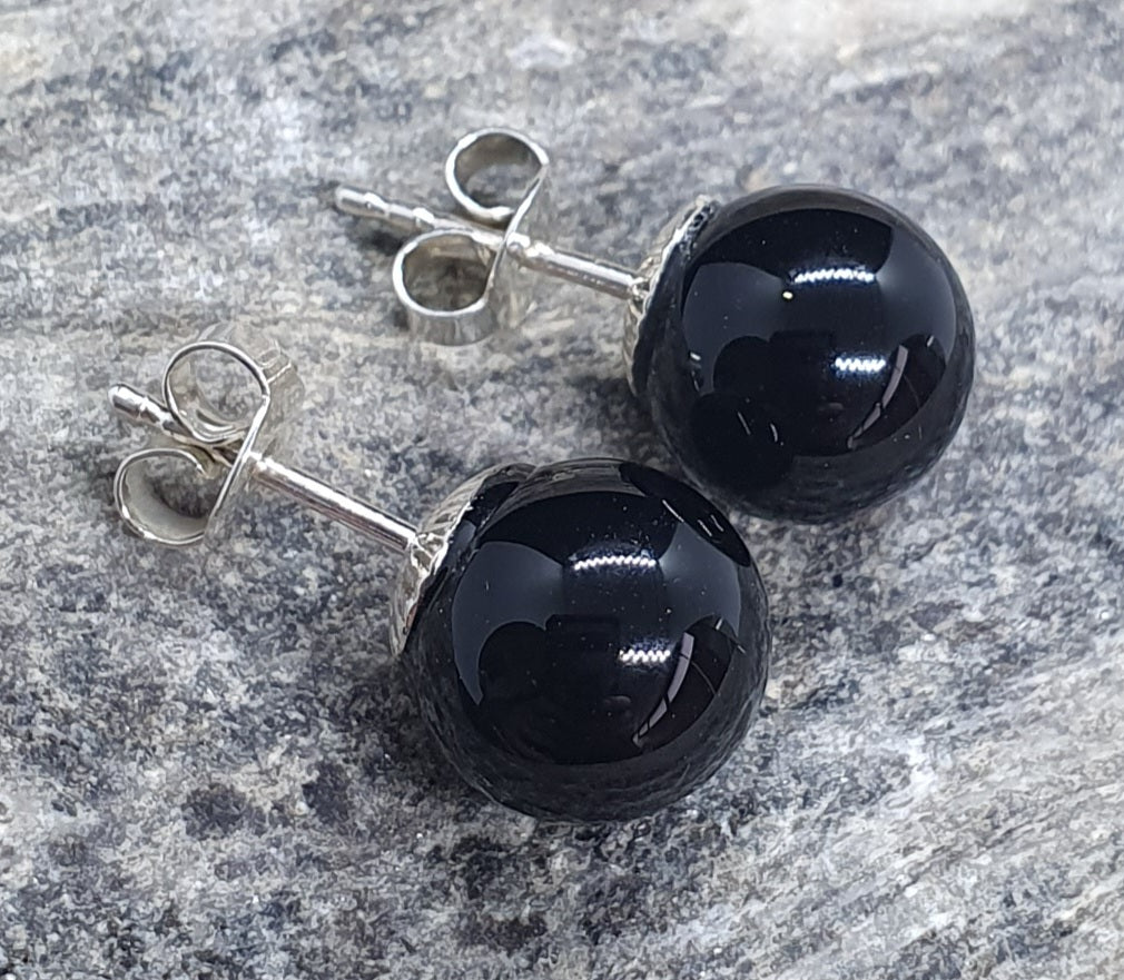 Boucles d'oreille SUZIE puce noir