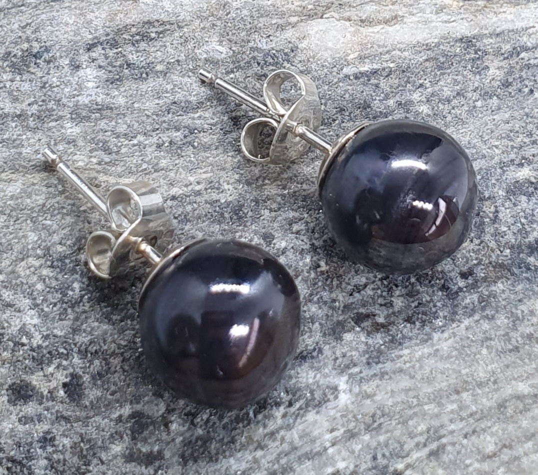 Boucles d'oreille SUZIE puce noir