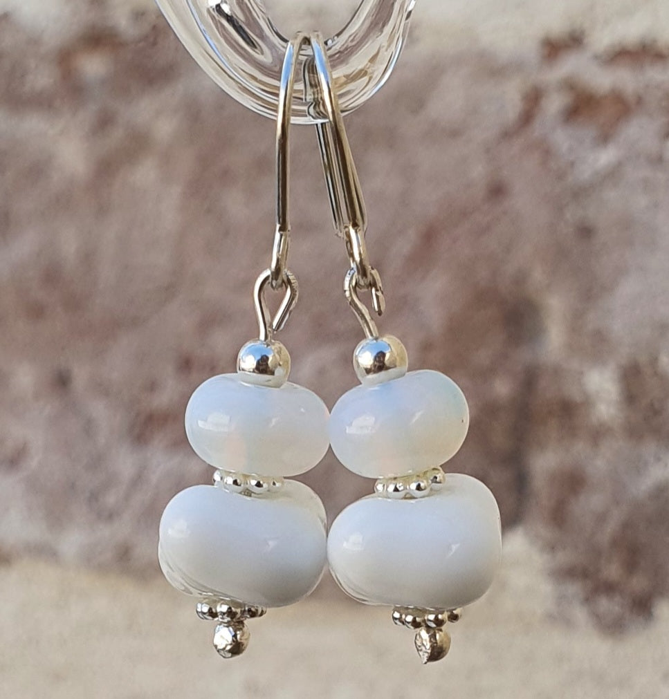 Boucles d'oreille CHARLOTTE blanc