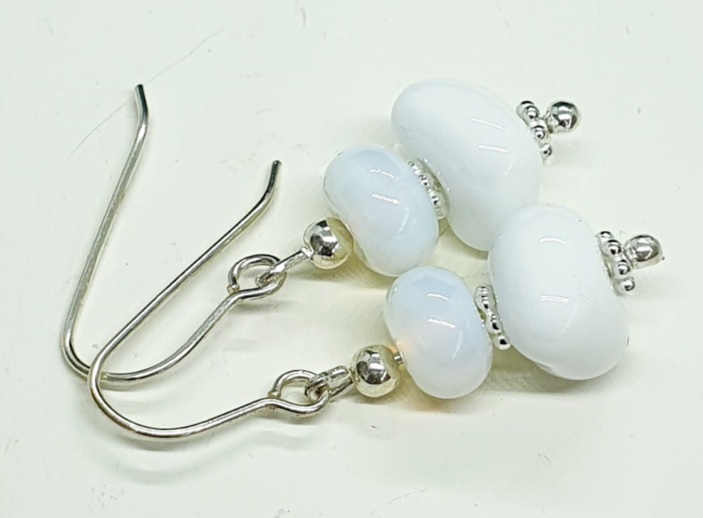 Boucles d'oreille CHARLOTTE blanc