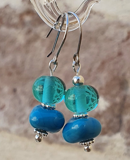 Boucles d'oreille CHARLOTTE turquoise