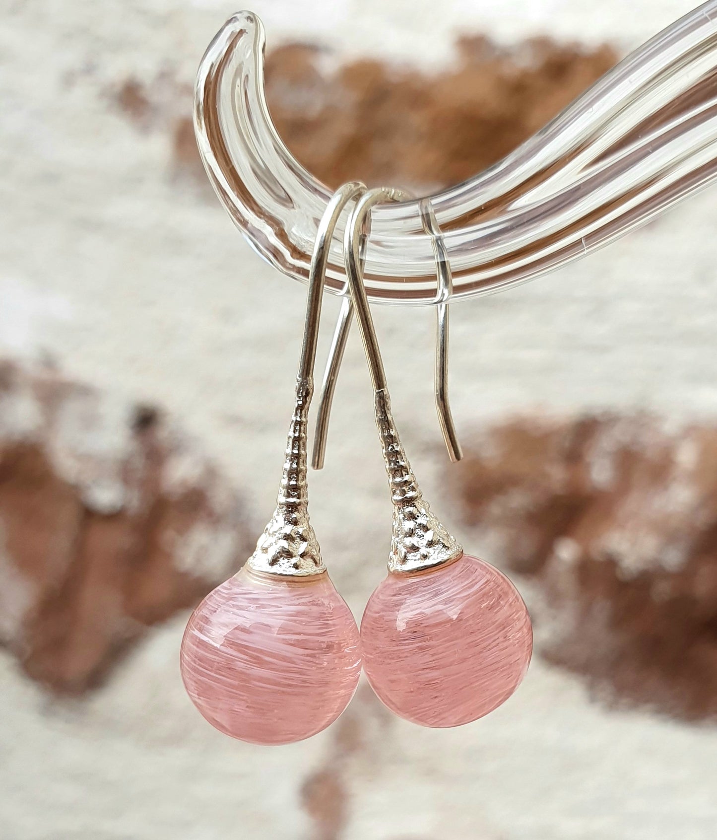 Boucles d'oreille SUZIE rose