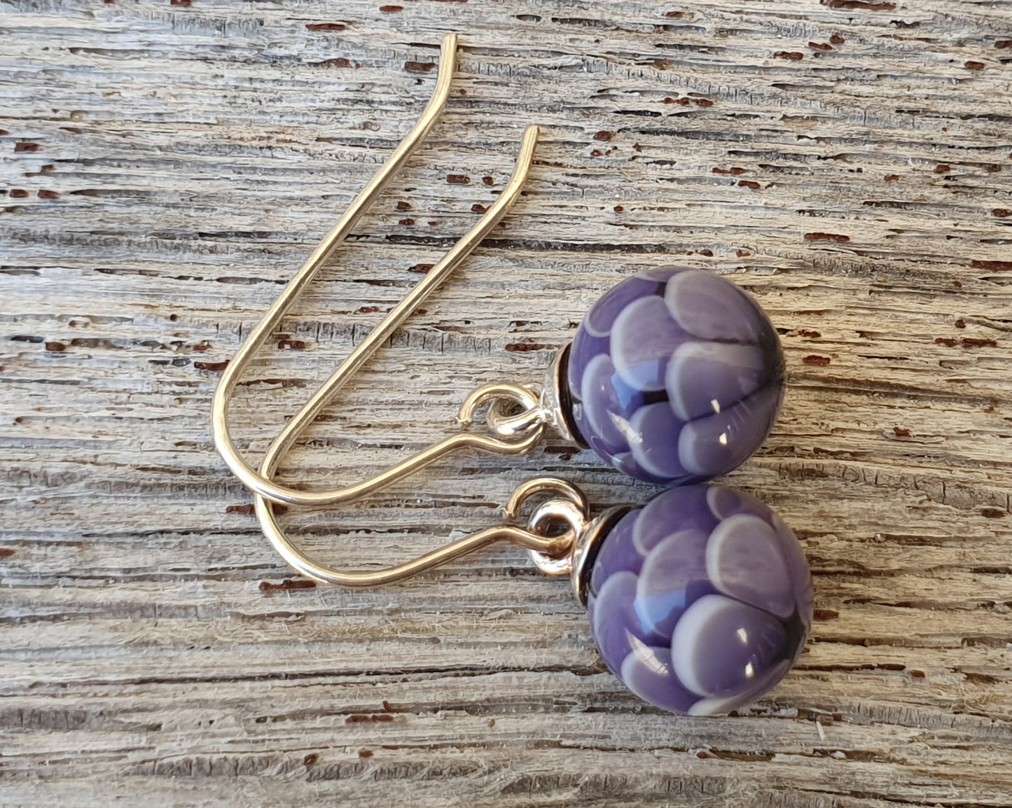 Boucles d'oreille AYA violet