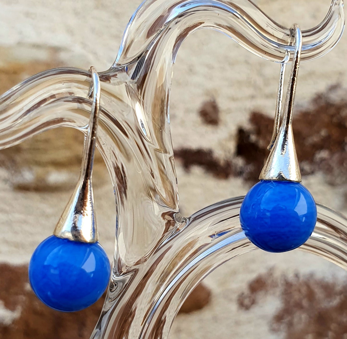 Boucles d'oreille SUZIE bleu