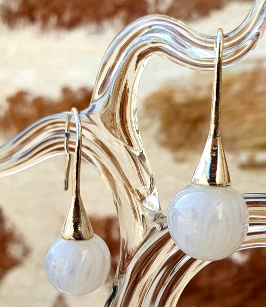 Boucles d'oreille SUZIE blanc