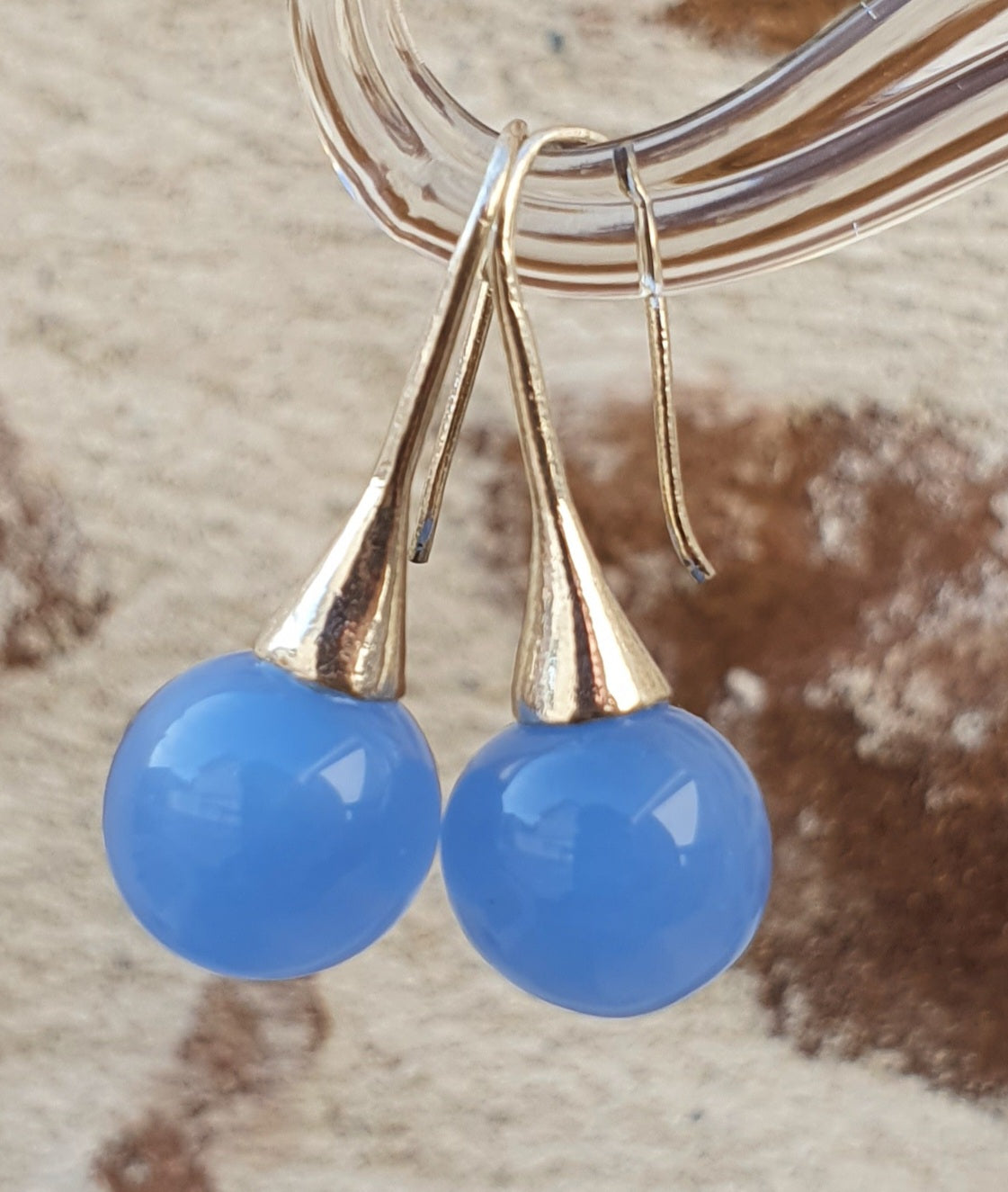 Boucles d'oreille SUZIE bleu