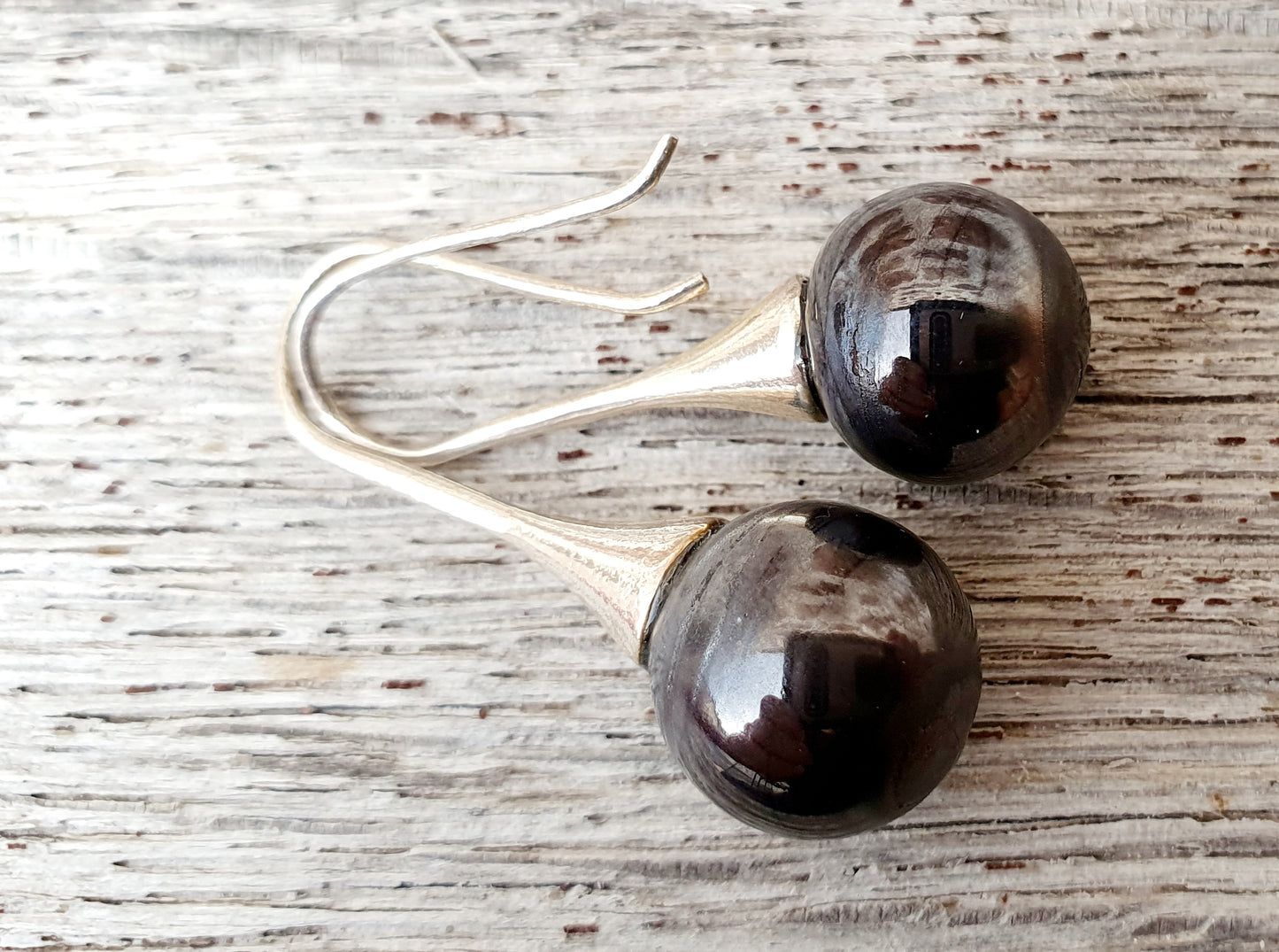 Boucles d'oreille SUZIE noir