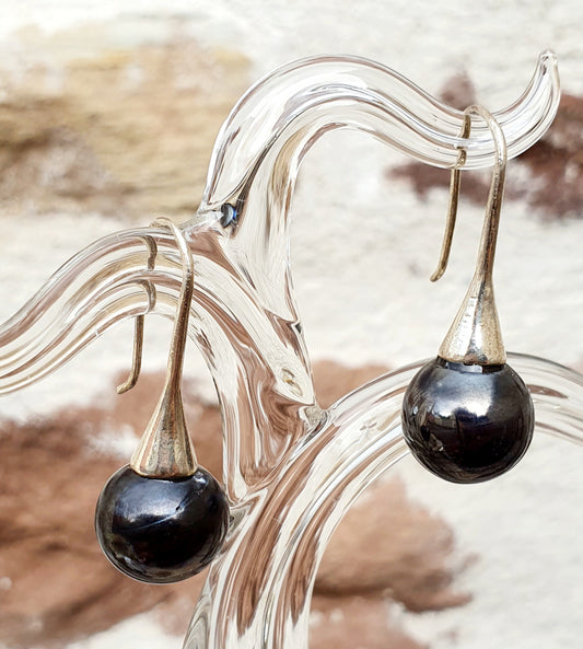 Boucles d'oreille SUZIE noir