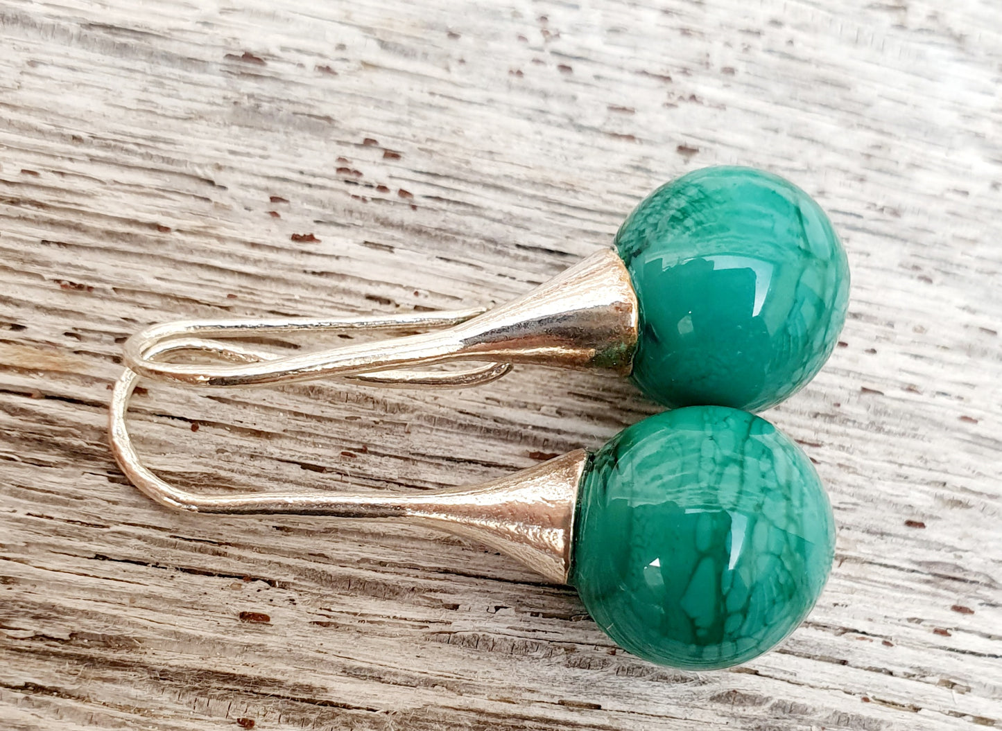 Boucles d'oreille SUZIE vert