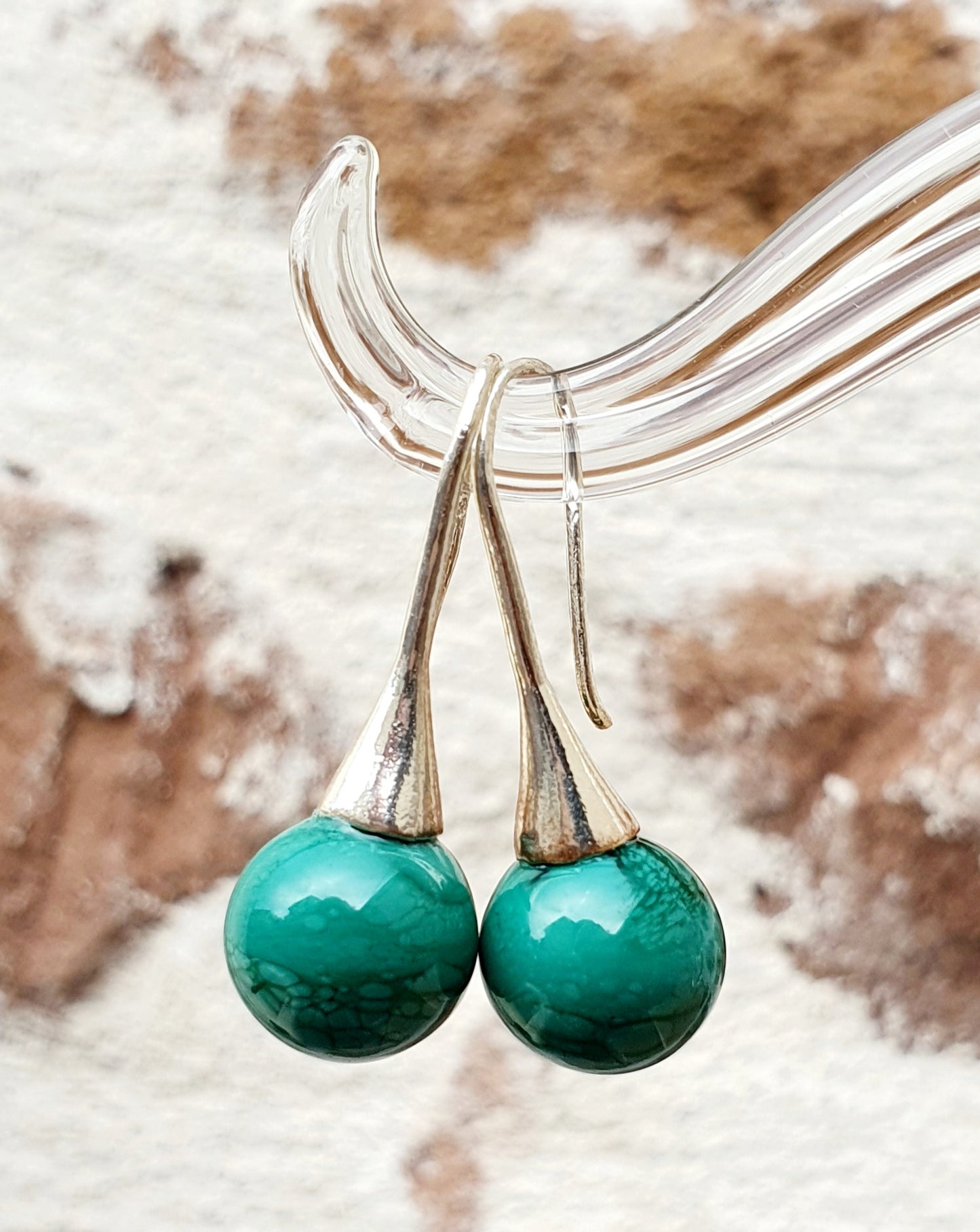 Boucles d'oreille SUZIE vert