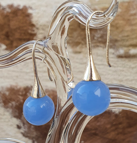 Boucles d'oreille SUZIE bleu