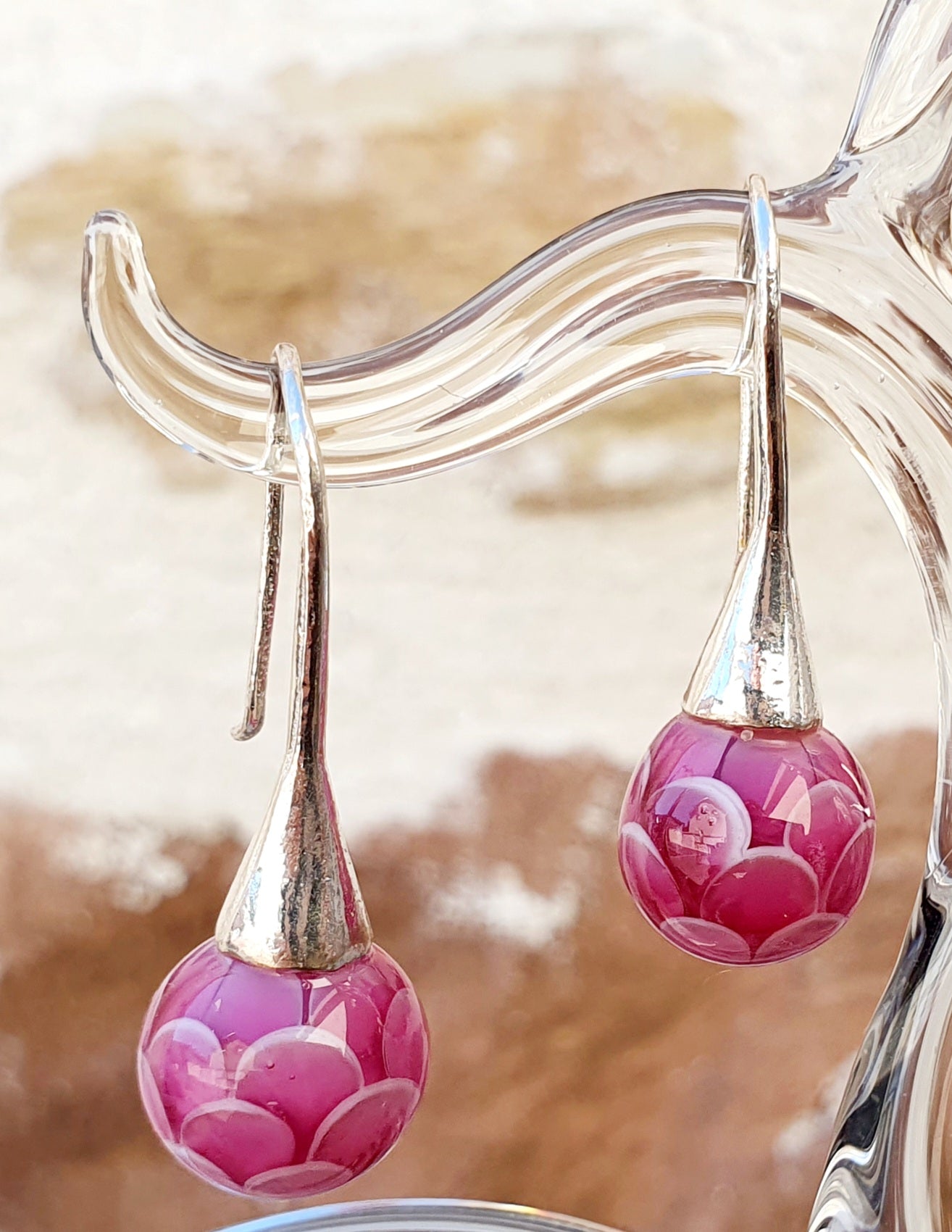 Boucles d'oreille AYA rose