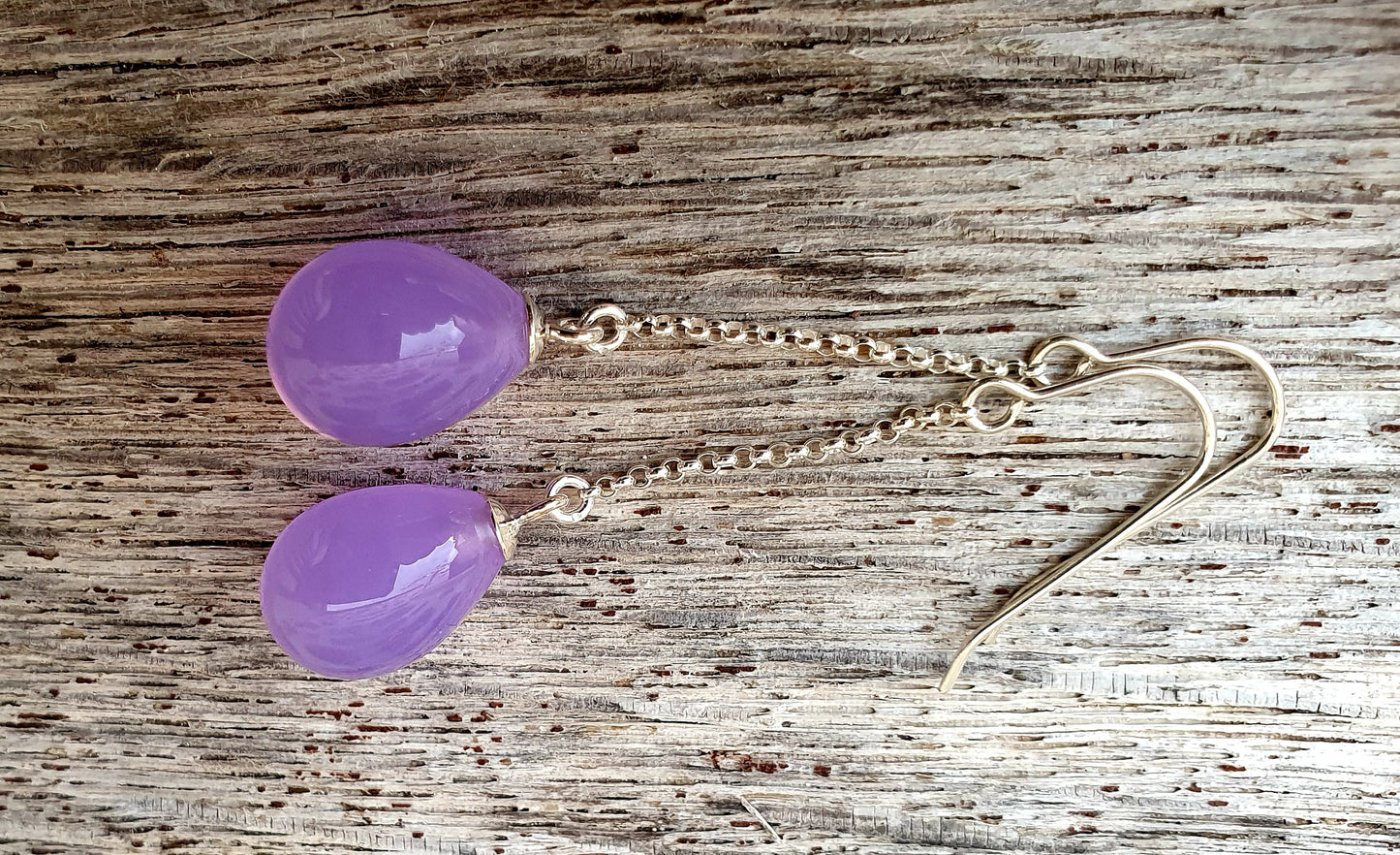 Boucles d'oreille SERAPHINE violet crocus