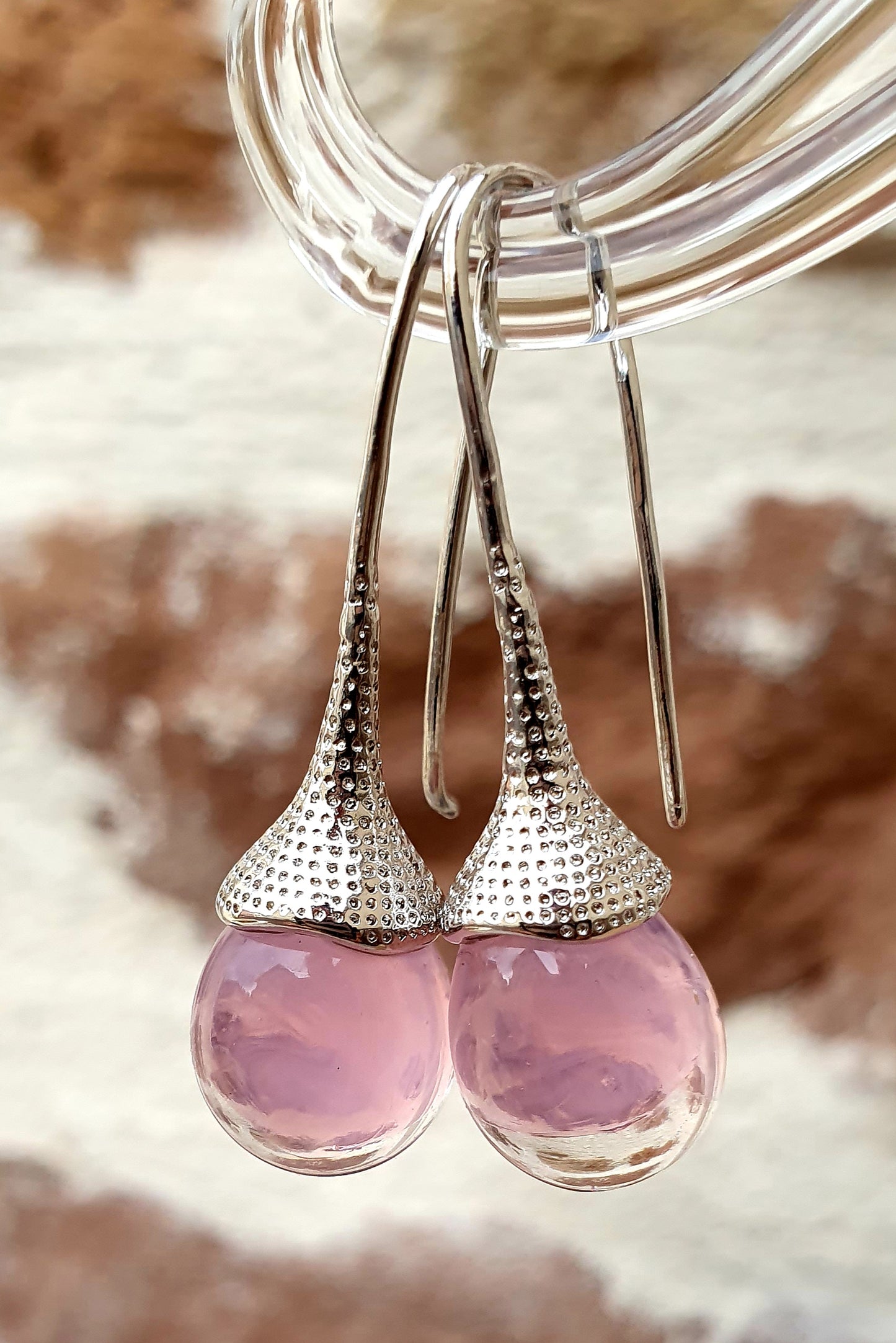 Boucles d'oreille SUZIE rose