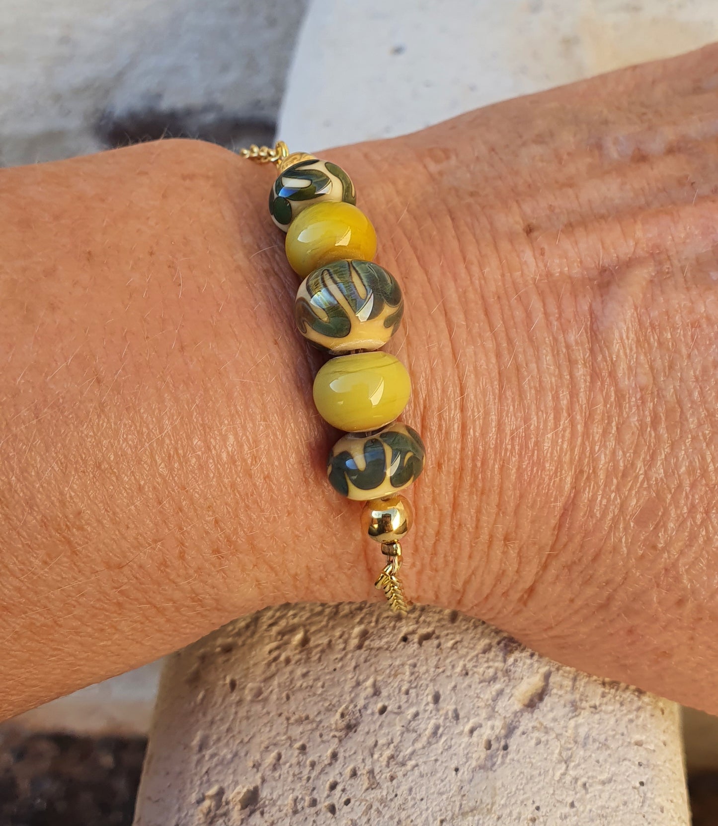 Bracelet MAELY moutarde