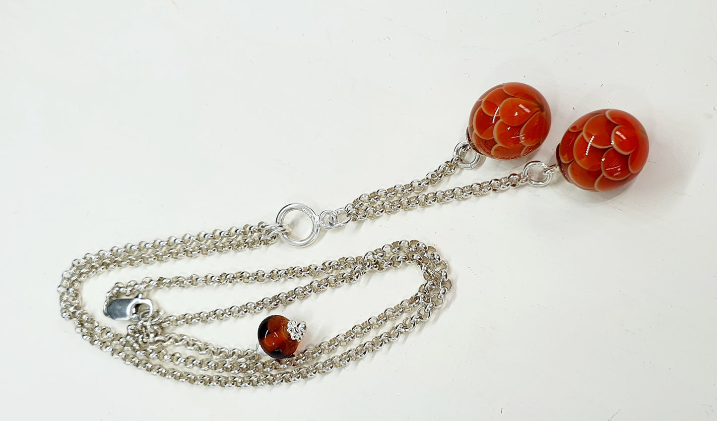 Collier AYA 2 boules ambre