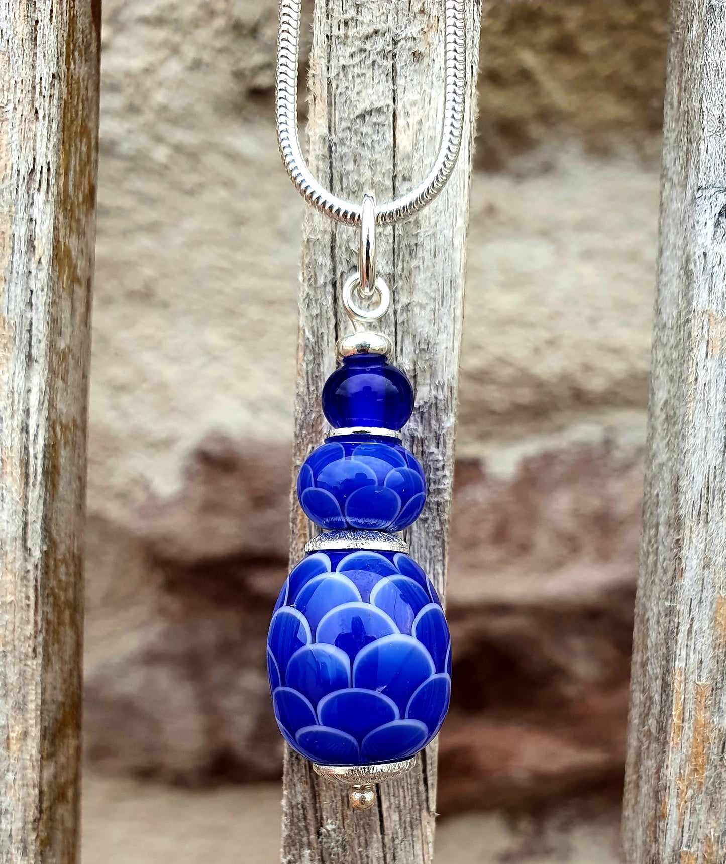 Collier AYA sautoir bleu