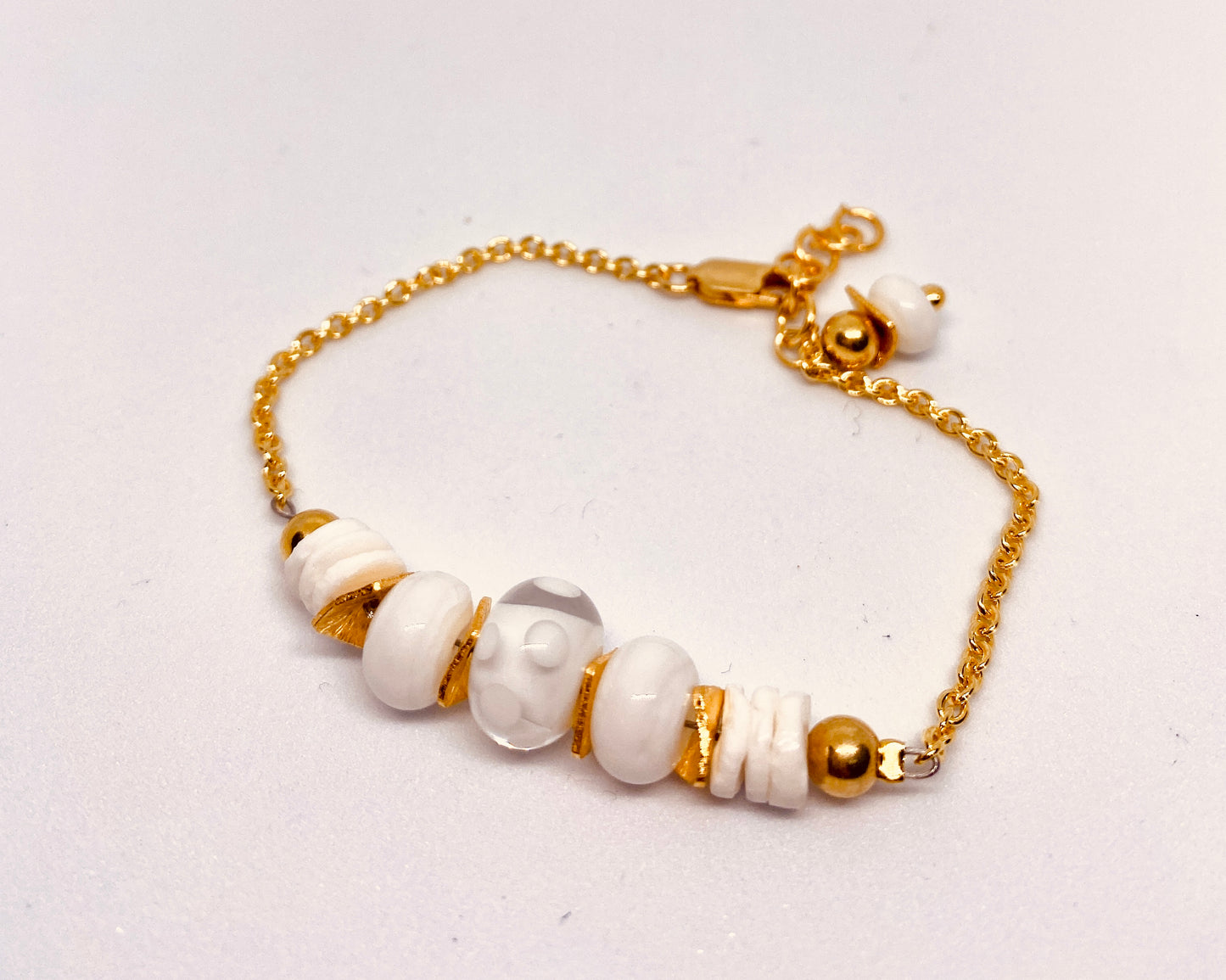 Bracelet SERAPHINE blanc doré