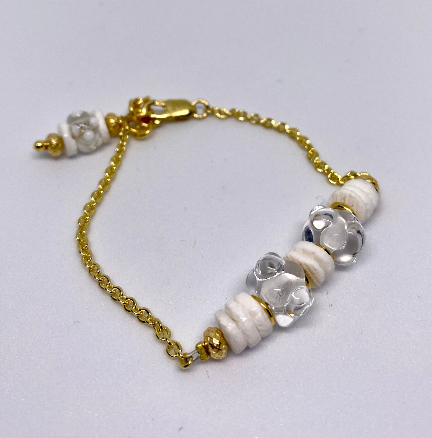 Bracelet SERAPHINE blanc doré